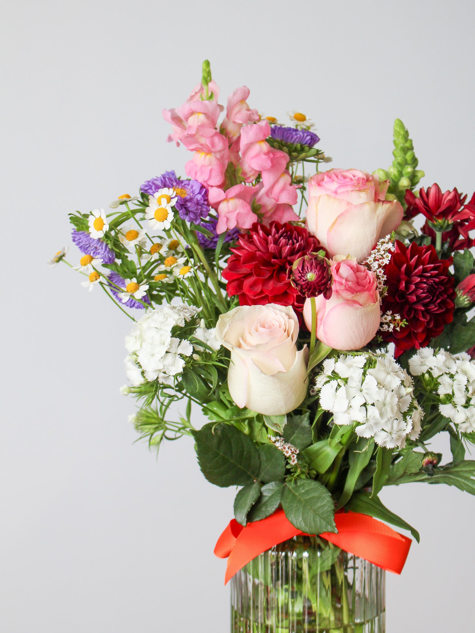 Daily Posy (Small) + Glass Vase