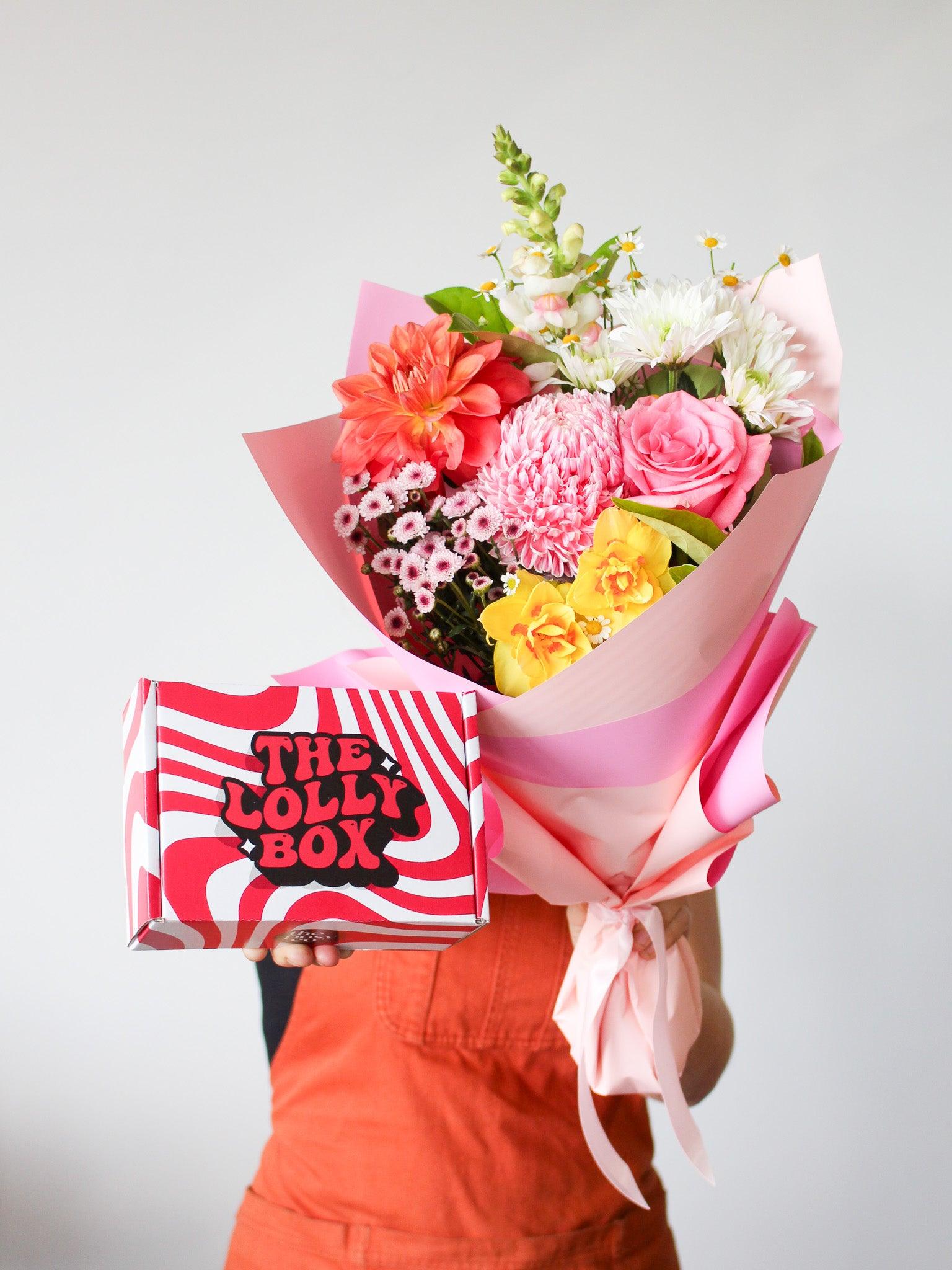 Lolly Box + Flowers Bundle - The Posy Co