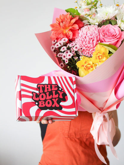 Lolly Box + Flowers Bundle - The Posy Co