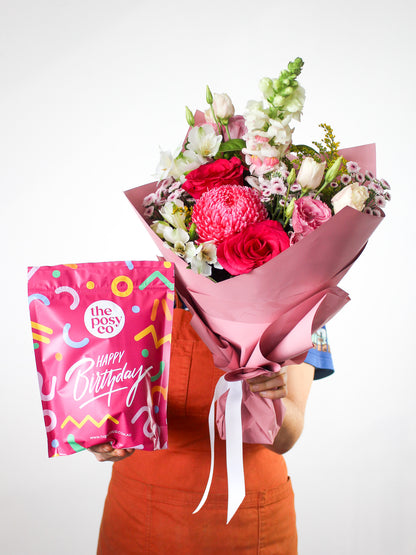 Birthday Gift Bag + Dreamhouse Posy