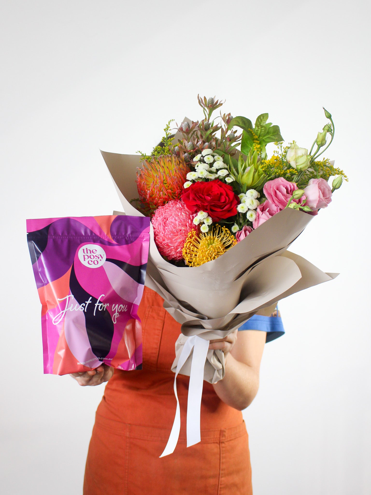 Just For You Gift Bag + Wildflower Posy