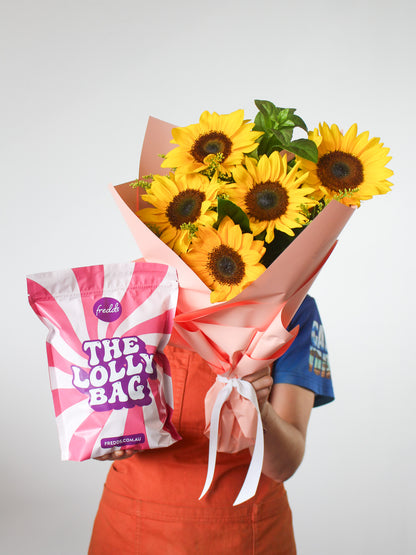 Lolly Gift Bag + Sunflowers